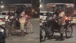 Desi girl Hand Job To Rikshawala on Rode